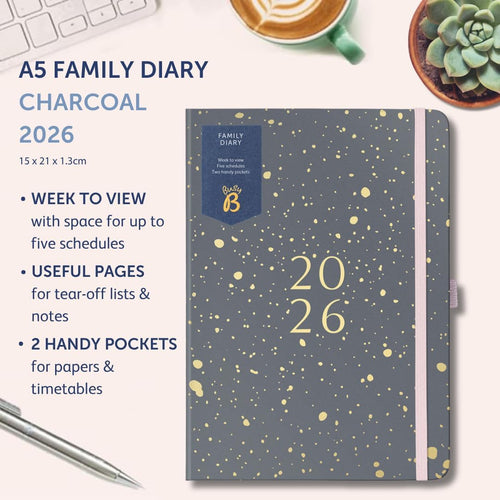 2026 Family A5 Diary & Planner | Week A Page