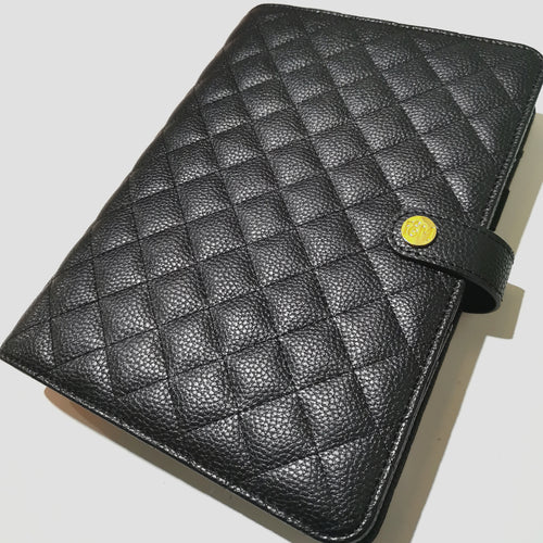Black Quilted Personal Planner